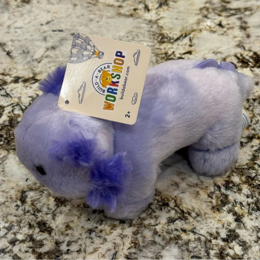 Build a Bear Lot - Includes 2 Mini Baby & 1 Pink Axolotl Plush Animals